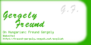 gergely freund business card